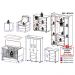 Quarto Completo com Colchão, Poltrona de Amamentação e Puff Pimpolho Multimóveis MP4103 Branco/Cinza