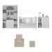 Quarto Completo com Poltrona de Amamentação e Puff Pimpolho Multimóveis MP4079 Branco/Bege