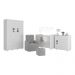 Quarto Completo com Poltrona de Amamentação e Puff Pimpolho Multimóveis MP4079 Branco/Cinza