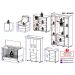 Quarto Completo com Poltrona de Amamentação e Puff Pimpolho Multimóveis MP4079 Branco/Cinza