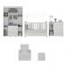 Quarto Completo com Poltrona de Amamentação e Puff Pimpolho Multimóveis MP4085 Branco