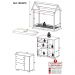 Quarto Infantil Cama Montessoriana/Colchão/Cômoda Flex Algodão Doce Multimóveis MX4278 Branco