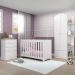 Quarto Infantil Completo com Berço 3 em 1 com Colchão Incluso Multimóveis MP4354 Branco/Colorido