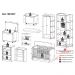 Quarto Infantil Completo com Berço 3 em 1 com Colchão Incluso e Baú Multimóveis MP4357 Branco/Colorido