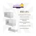Quarto Infantil Completo com Berço 3 em 1 com Colchão Incluso e Baú Multimóveis MP4357 Branco/Colorido