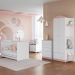 Quarto Infantil Completo com Berço 3 em 1 para Colchão 130x60cm Multimóveis MP4344 Branco/Colorido