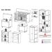 Quarto Infantil Completo com Berço 3 em 1 para Colchão 130x60cm Multimóveis MP4344 Branco/Colorido