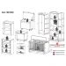Quarto Infantil Completo com Berço 3 em 1 para Colchão 130x60cm e Baú Multimóveis MP4356 Branco/Colorido