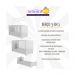 Quarto Infantil Completo com Berço 3 em 1 para Colchão 130x60cm e Baú Multimóveis MP4356 Branco/Colorido