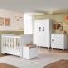 Quarto Infantil Completo com Berço Americano 3 em 1 com Colchão Incluso Multimóveis MP4346 Branco