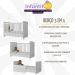 Quarto Infantil Completo com Berço Americano 3 em 1 com Colchão Incluso Multimóveis MP4346 Branco