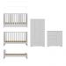 Quarto Infantil Completo com Colchão Incluso Algodão Doce Multimóveis MP4253 Branco