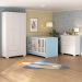 Quarto Infantil Completo com Colchão Incluso Algodão Doce Multimóveis MP4253 Branco/Azul