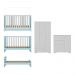 Quarto Infantil Completo com Colchão Incluso Algodão Doce Multimóveis MP4253 Branco/Azul