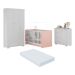 Quarto Infantil Completo com Colchão Incluso Algodão Doce Multimóveis MP4253 Branco/Rosa