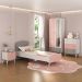Quarto Infantil Completo com Colchão Incluso Doçura Multimóveis MP4332 Branco/Cinza/Rosa