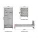 Quarto Infantil Completo com Colchão Incluso Doçura Multimóveis MP4333 Branco/Cinza/Rosa
