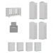 Quarto Infantil Completo com Poltrona de Amamentação Multimóveis MP4068 Branco/Cinza
