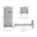 Quarto Infantil Completo para Colchão 188x78cm Doçura Multimóveis MP4331 Branco/Cinza/Rosa