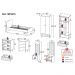 Quarto Infantil Completo para Colchão 78x188cm Doçura Multimóveis MP4376 Branco/Cinza/Rosa