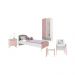 Quarto Infantil Completo para Colchão 78x188cm com Penteadeira Doçura Multimóveis MP4341 Branco/Cinza/Rosa