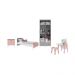 Quarto Infantil Completo para Colchão 78x188cm com Penteadeira Doçura Multimóveis MP4341 Branco/Cinza/Rosa