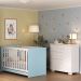 Quarto Infantil com Berço 3 em 1 e Cômoda Algodão Doce Multimóveis MP4249 Branco/Azul