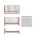 Quarto Infantil com Berço 3 em 1 e Cômoda Algodão Doce Multimóveis MP4249 Branco/Rosa