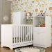 Quarto Infantil com Berço 3 em 1 e Colchão Incluso Luíza Multimóveis Branco