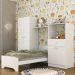 Quarto Infantil com Berço 3 em 1 e Colchão Incluso Luíza Multimóveis Branco