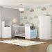 Quarto Infantil com Berço-Cômoda Laura Multimóveis Branco/Azul