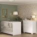 Quarto Infantil com Berço Colchão Incluso e Cômoda Algodão Doce Multimóveis MP4250 Branco
