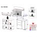 Quarto Infantil com Berço Colchão Incluso e Cômoda Algodão Doce Multimóveis MP4250 Branco