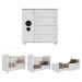 Quarto Infantil com Berço e Cômoda  Multimóveis Pimpolho FG3569 Branco