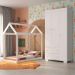 Quarto Infantil com Cama Montessoriana e Guarda-Roupas Algodão Doce Multimóveis MX4275 Branco