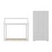Quarto Infantil com Cama Montessoriana e Guarda-Roupas Algodão Doce Multimóveis MX4275 Branco