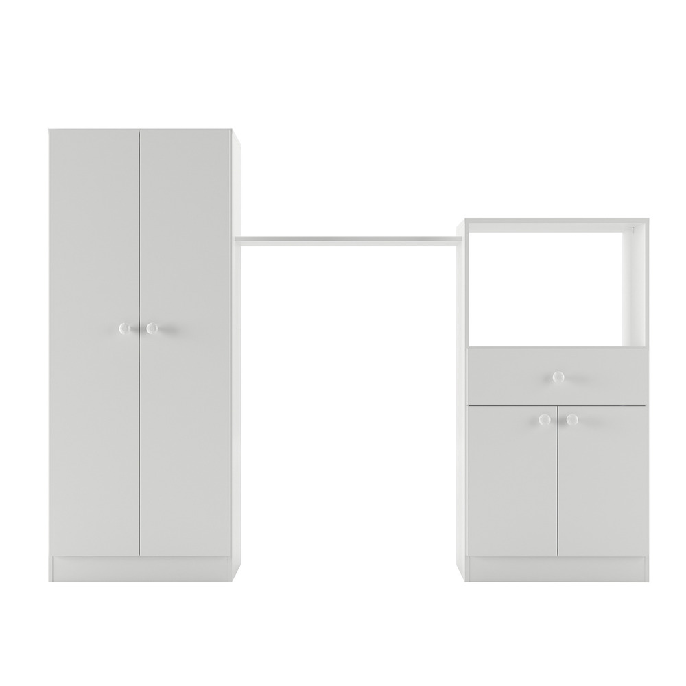 Quarto Infantil com Colchão Incluso Meu Bebê Multimóveis Branco