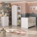 Quarto de Bebê Completo com Berço 3 em 1 Multimóveis MP4145 Branco
