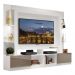 Rack Estante TV 65" com Leds Berlim Multimóveis Branco/Lacca Fumê