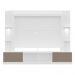 Rack Estante TV 65" com Leds Berlim Multimóveis Branco/Lacca Fumê
