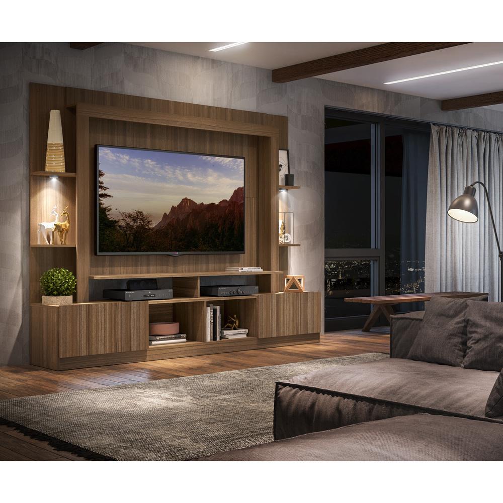 Rack Estante TV 65" com Leds Berlim Multimóveis Madeirado