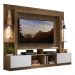 Rack Estante TV 65" com Leds Berlim Multimóveis Madeirado/Branco