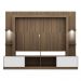 Rack Estante TV 65" com Leds Berlim Multimóveis Madeirado/Branco