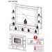 Rack Estante TV 65" com Leds Berlim Multimóveis Madeirado/Preto