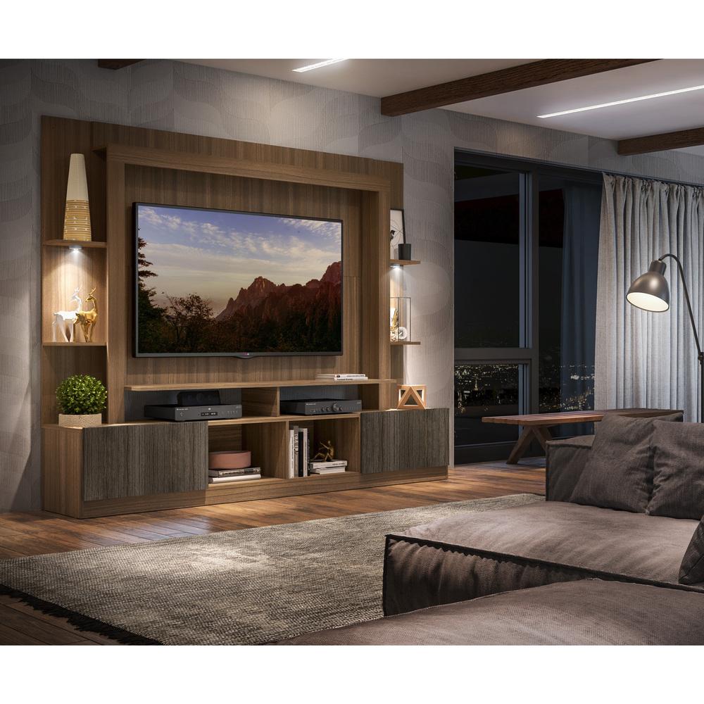 Rack Estante TV 65" com Leds Berlim Multimóveis Madeirado/Tenerife