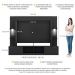 Rack Estante TV 65" com Leds Berlim Multimóveis Preto