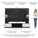 Rack Estante TV 65" com Leds Berlim Multimóveis Preto/Branco