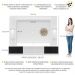 Rack Estante c/ Suporte TV 65" e Leds Berlim Multimóveis Branco/Preto