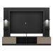 Rack Estante c/ Suporte TV 65" e Leds Berlim Multimóveis Preto/Lacca Fumê