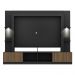 Rack Estante c/ Suporte TV 65" e Leds Berlim Multimóveis Preto/Madeirado